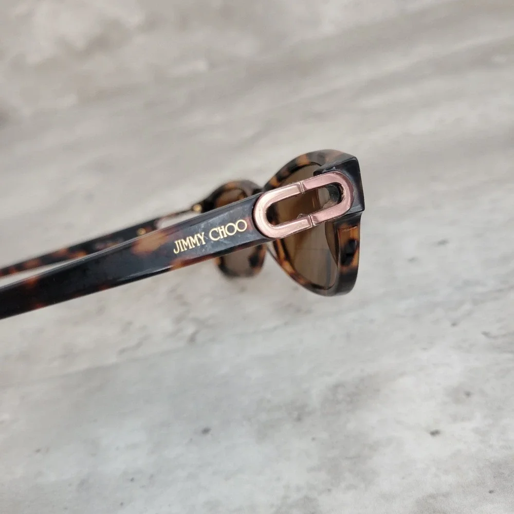 Jimmy Choo Eyeglasses Frames Only JC38 YBY Brown Rectangular Full Rim 130